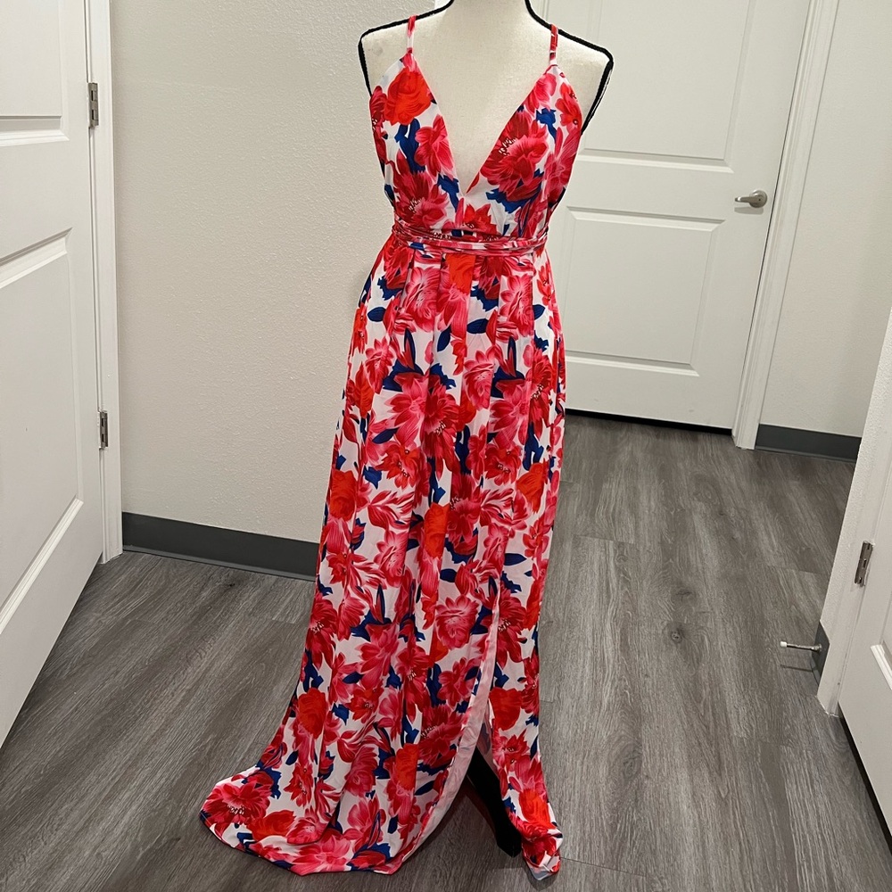 Red and blue dress SMALL